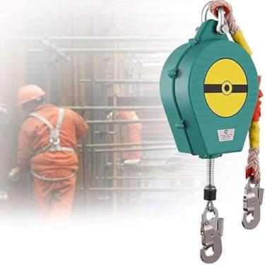Imagem de Dispositivo De Segurança De Altura Do Carretel Iertia De Bloqueio De Queda Lifelie Retrátil Automático Estrutura De Bloqueio Duplo Roofig Costructio Fall Arrest Gear, 15m