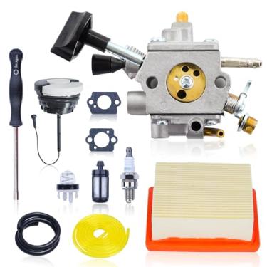 Imagem de Hyceker Kit de ajuste de filtro de ar de carburador BR800 para soprador de folhas Stihl BR800 BR800X BR800C BR 800 C-E Magnum, carburador 4283-120-0601 com ferramenta de ajuste, tampa de gás, filtro