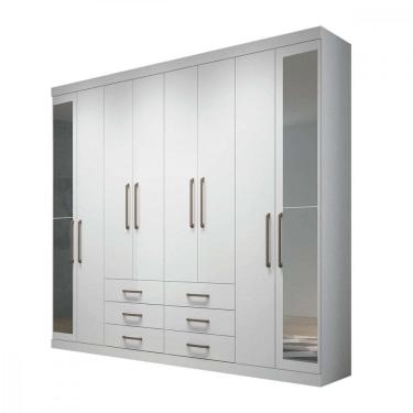 Imagem de Guarda-Roupa Casal com Espelho 8 Portas 6 Gavetas 238,80cm Master Santos Andirá