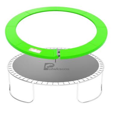 Imagem de Almofada de trampolim, almofada de segurança de substituição de trampolim de 3 m, 3,6 m, 4,3 m, à prova d'água e resistente a rasgos, capa redonda de mola de segurança, sem orifício para mastro