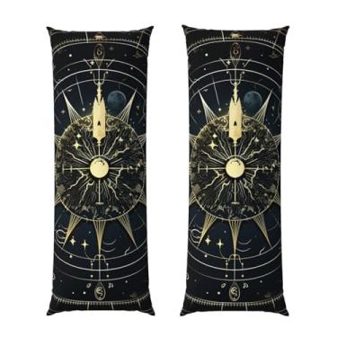 Imagem de Capa de travesseiro corporal com zíper oculto, fronha longa de microfibra macia e respirável para travesseiro corporal, capas de travesseiro de padrão astrológico para cama de presente de dormir 50 x