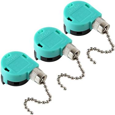 Imagem de Akahttbn Interruptor de ventilador de teto ZE-268S6 3 velocidades 4 fios Zing Ear para ventiladores de luz de teto, lâmpadas e luzes de parede, substituição de interruptor de corrente liga/desliga com