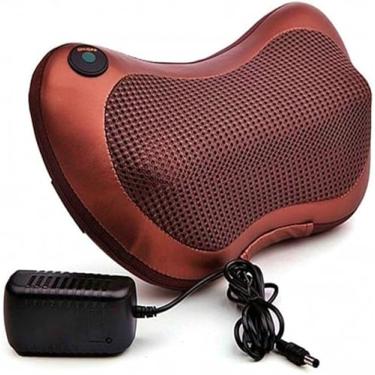 Imagem de Almofada Encosto Massageador Shiatsu Bivolt com infravermelho Uso no Carro ou em Casa Reduz tensão e Alivia Dores