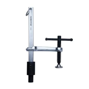 Imagem de POWERTEC Braçadeira de soldagem com alça em T – Abertura máxima de 16 cm, profundidade de garganta de 3 1/10.2 cm – serve para furos de mesa de soldagem de 16 mm, braçadeira de parafuso de bancada