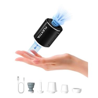 Imagem de Bomba de ar elétrica FLEXTAIL TINY PUMP 2/2X - 4kPa, bomba de acampamento portátil compatível com colchões de ar, colchões de dormir, boias de piscina e sacos de vácuo(Black with Light)