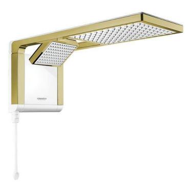 Imagem de Chuveiro Lorenzetti Acqua Duo Branco Matte Gold 7800w