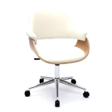 Imagem de cadeira de escritório diretor giratória eleonora branca