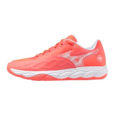 Imagem de Mizuno Tênis feminino Wave Enforce Court Ac, Coral-branco impressionante, 35