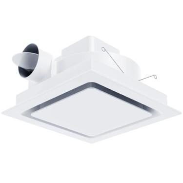 Imagem de Exaustor de banheiro Painel de 30,5 cm ultra silencioso sem luz (montagem de 25,4 x 25,4 cm), 0,7 Sone 141 CFM, duto de 10 cm para banheiro/garagem/casa