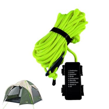 Imagem de Rrlihjgu Cabo de barraca, corda de caminhada | Corda marinha impermeável ao ar livre | Luz de advertência da corda do da barraca, faixa de luz de acampamento da lâmpada da do para acampar, rede