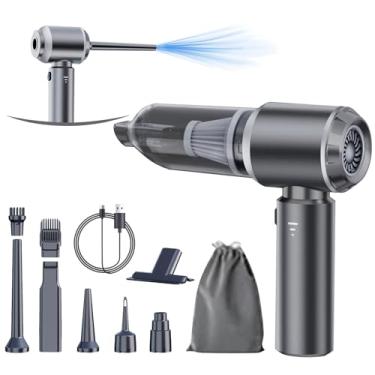 Imagem de Mini aspirador de pó portátil sem fio 20000PA de alta potência, 4 em 1, espanador de ar comprimido, soprador de ar e bomba, aspirador de mão com motor sem escovas para carro, casa, escritório