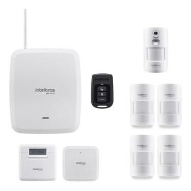 Imagem de Kit Alarme Intelbras WiFi AMT 8000 com 5 Sensores PET e Câmera Integra