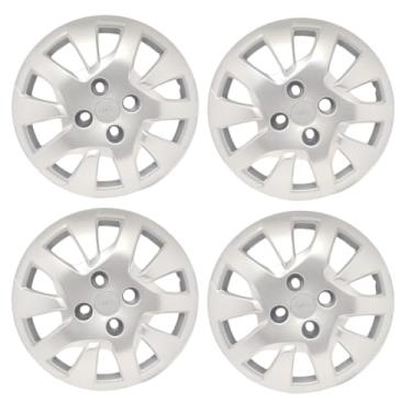 Imagem de Kit 4 Calota Aro 14 Compatível c/Roda Ka Hatch Sedan Plus 2019 2020 - Prata