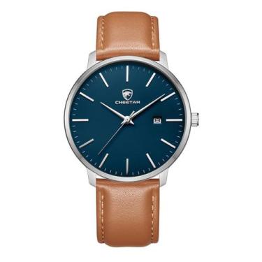 Imagem de Relógio de quartzo impermeável minimalista CHEETAH para homens pratead