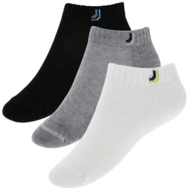 Imagem de Meia Lupo 02725 Km Sport Kit3 Kids, Branco, 30/35