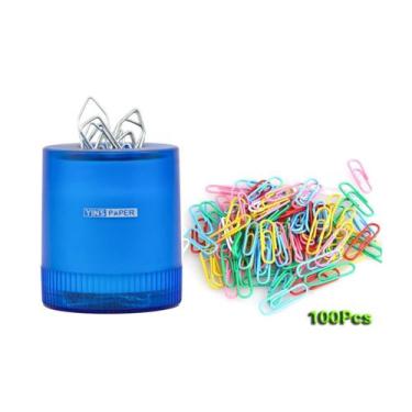 Imagem de Porta Clips Magnético com 100 Peças de Metal Oval Colorido - Yin's / C