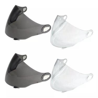 Imagem de Kit 4 Viseiras New Liberty 3 Cristal E Fume New Atomic - Polivisor