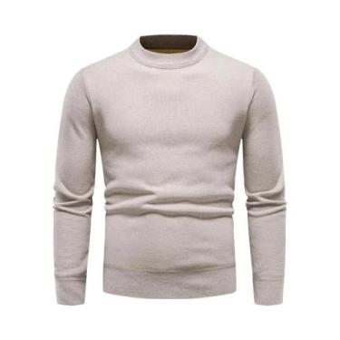 Imagem de Pulôver Masculino de Veludo para Inverno - Suéter Quente de Malha Slim