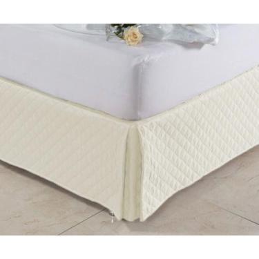 Imagem de Saia Para Cama Box Casal King Matelada Microfibra - Cortinas Ibitinga,