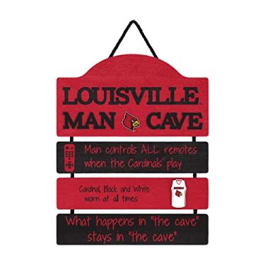 Imagem de Louisville Cardinals NCAA Mancave Team Logo Man Caverna Pendurar Placa de parede, tamanho único