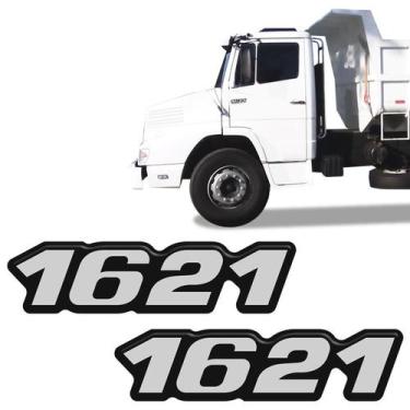 Imagem de Kit Emblemas 1621 Mercedes Benz Caminhão Antigo Resinado - SPORTINOX, 