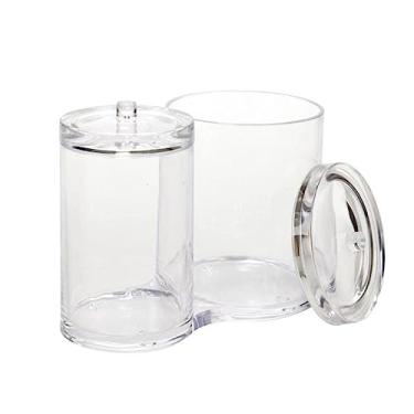 Imagem de Porta Algodão Acrílico Organizador Cotonete Disco Cosméticos Maquiagem Banheiro