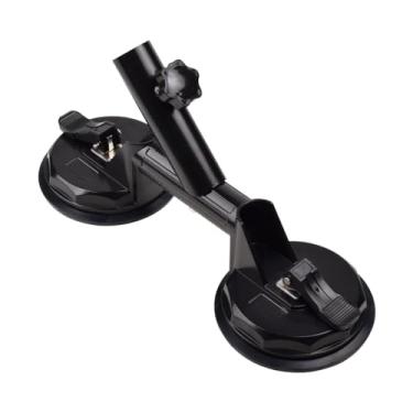 Imagem de Suporte de mastro de bandeira de veículo tipo ventosa liga de alumínio para trailers de carro, suporte de mastro de bandeira com ventosa, estável de sucção forte universal segura bandeiras compatíveis