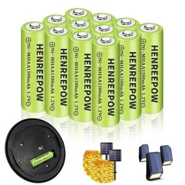 Imagem de Baterias Recarregáveis Henreepow Ni-MH AA 1,2V 1300mAh x12