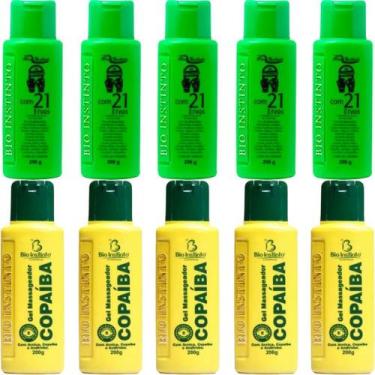 Imagem de Revenda Atacado 5 Gel Detonador com 21 Ervas 200g + 5 Gel Massageador 