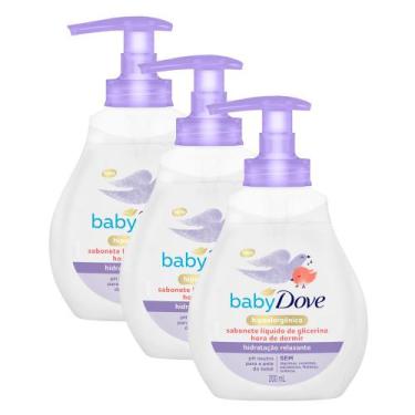 Imagem de Kit 3 Sabonete Líquido Dove Baby Hora de Dormir 200ml