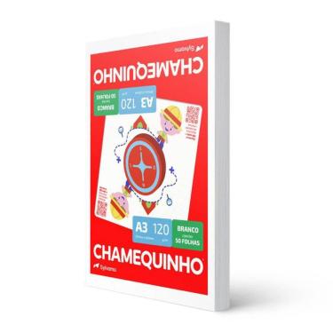 Imagem de Papel sulfite A3 120g 297x420 com 50 folhas Chamequinho