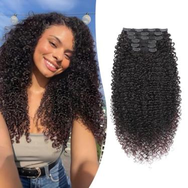 Imagem de MORICHY Extensões de cabelo cacheado 6 peças de extensões de cabelo macio natural 3C 4A encaracolado crespo cabeça inteira para mulheres 100% proteína pura seda natural extensões de cabelo macio