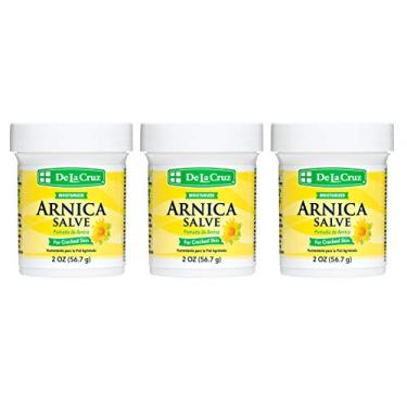 Imagem de De La Cruz Arnica Salve – Creme para pés secos e rachados – Pomada hidratante para mãos secas – Creme hidratante para os pés 24 horas para pés secos rachados e pele áspera – 57 g (3 frascos)