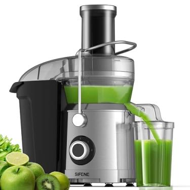 Imagem de Espremedor centrífugo 1300W, calha de 8 cm de largura, extrator de suco de alto rendimento, motor de cobre, 3 velocidades, fácil de limpar