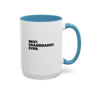 Imagem de Caneca de café Granddaddy – Presente de destaque engraçado para vovô, copo de cerâmica novidade - Ideia de presente de aniversário e Natal (azul claro, 425 g)