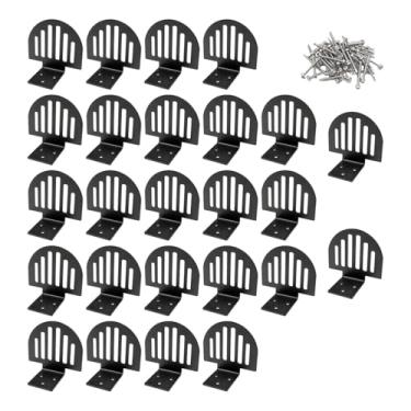 Imagem de Amagogo 25 peças de protetores de neve para telhados, neve de metal para telhados com parafusos, proteção contra deslizamento de gelo no telhado, barreira de