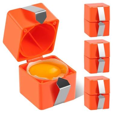 Imagem de Abridor de casca de ovo atualizado, 4 peças, nova ferramenta portátil para biscoitos de ovos, quebrador de ovos portátil, ferramenta de abrir ovos sem esforço, cortador de casca de ovo de cozinha para