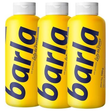 Imagem de KIT 3 TALCO BARLA GRANDE 140G ANTISSÉPTICO COM PERFUME PÉ, AXILA E VIRILHA