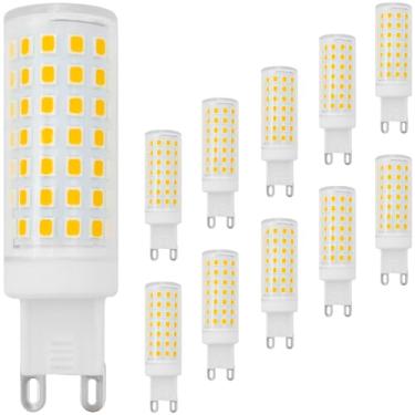 Imagem de Dlh western Lâmpada LED G9 50W T4, não regulável, branco quente 2700K, ideal para lustres, luminárias de mesa, pacote com 10