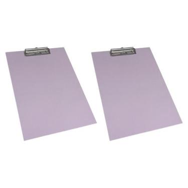 Imagem de Kit 2 Pranchetas A4 MDF Com oficio prendedor Eficiente de metal Stalo,