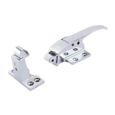 Imagem de MERIGLARE Maçaneta de porta de freezer industrial, trava ajustável de liga de zinco, resistente, multiuso, para porta de forno industrial, para fábrica de