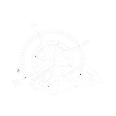 Imagem de Adesivo Para Motocicleta, Caminhão E Trailer, Decalque De Compasso De 