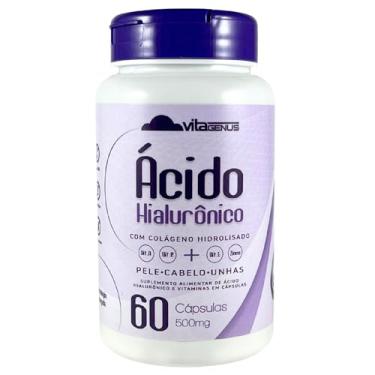Imagem de Ácido Hialurônico Colágeno Hidrolisado 60 Cápsulas Suplemento em Cápsulas VitaGenus
