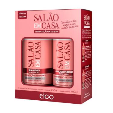 Imagem de Kit Básico Eico Salão em Casa Cronograma Profissional Shampoo 450ml e Condicionador 400ml