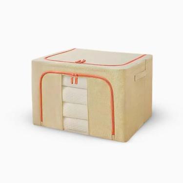Imagem de Caixa Organizadora Roupas Multiuso Dobrável - BEGE - Meu conforto LL