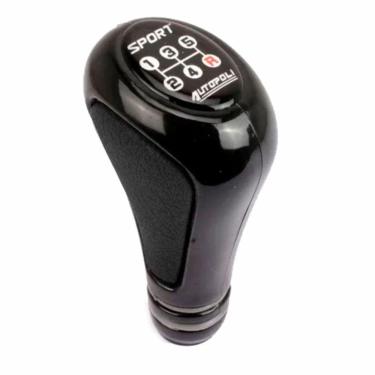 Imagem de Bola de Câmbio Universal Sport Line Autopoli Preta 5 Marchas Manopla Tuning