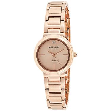 Imagem de Anne Klein Relógio feminino genuíno com mostrador de diamante, Ouro rosa,