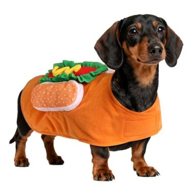 Imagem de Fantasia de cachorro-quente de cachorro-quente, fantasia fofa de Halloween para cães e gatos, fantasia de cachorro-quente, média