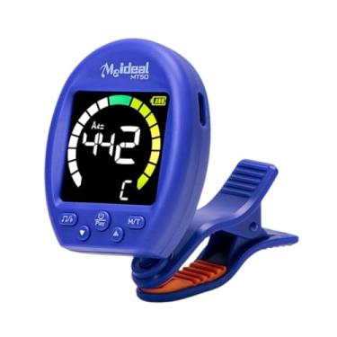 Imagem de simhoa Afinador de guitarra com clipe, afinação leve, rápida e precisa para violino, viola e baixo, Azul