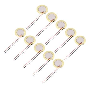 Imagem de uxcell 10 discos piezoelétricos 35 mm acústico captador transdutor microfones trigger buzzer bateria guitarra